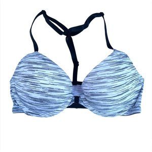 VS Pink Wear Everywhere Push Up Bra Gray Stripe 32B